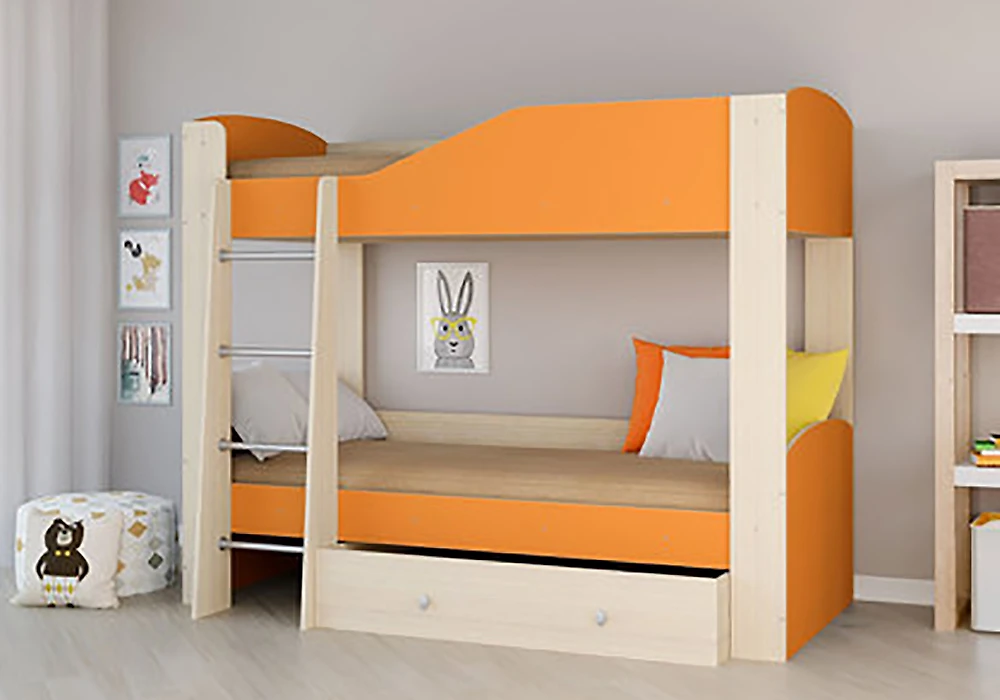 Небольшая кровать Астра-2 Оранжевый