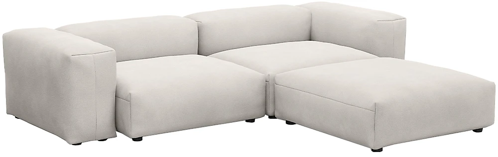 Белый угловой диван Фиджи-4 Вайт