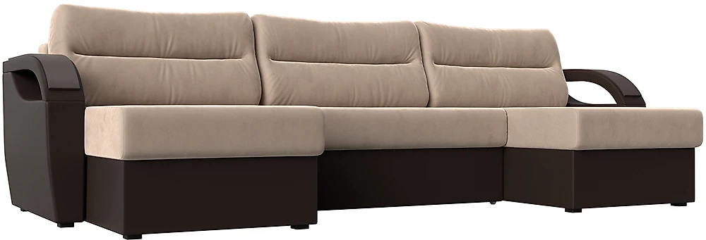 Угловой диван с подушками Форсайт Микс Плюш 1