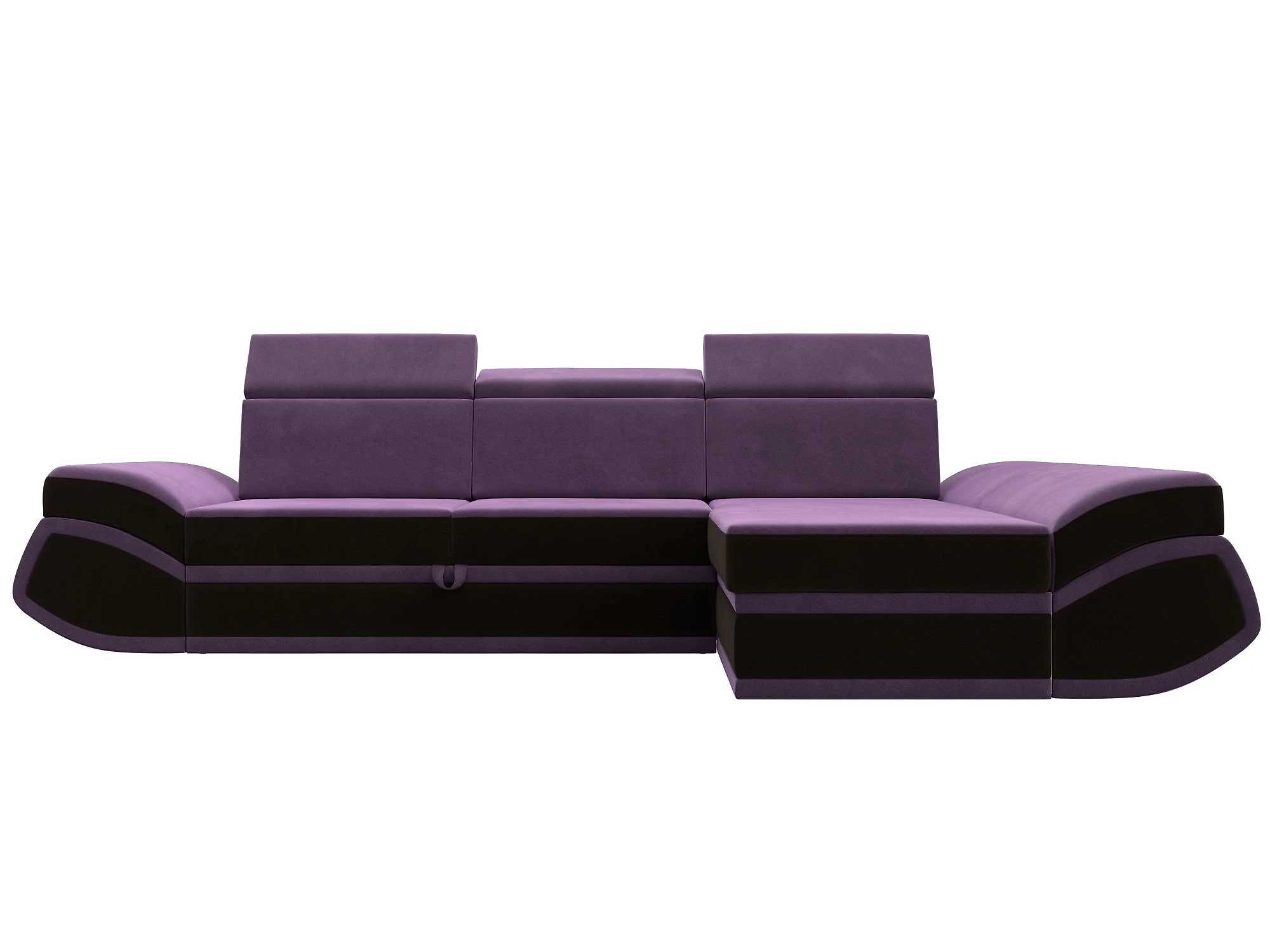 Угловой диван фиолетовый Лига-032 Дизайн 7
