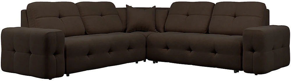 Угловой диван с креслом Спилберг-3 Дарк Браун