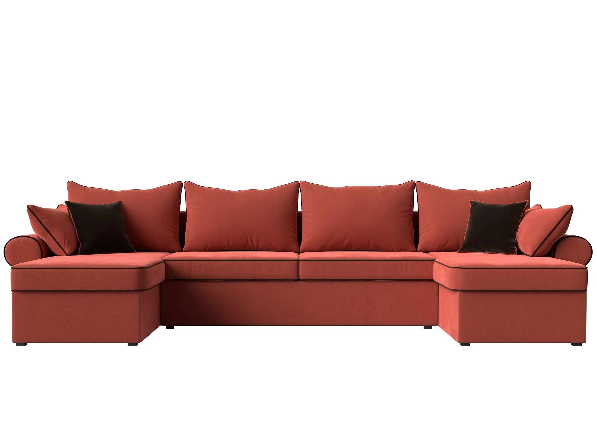 Угловой диван красный Элис-П Дизайн 5