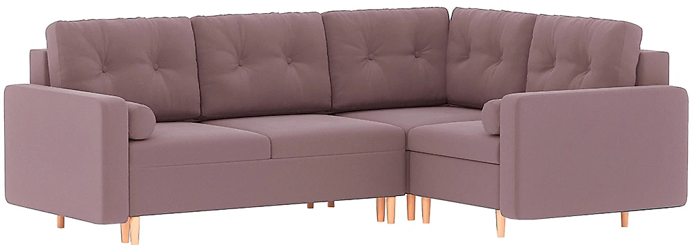 Угловой диван с независимым пружинным блоком Белфаст Плюш Пасти