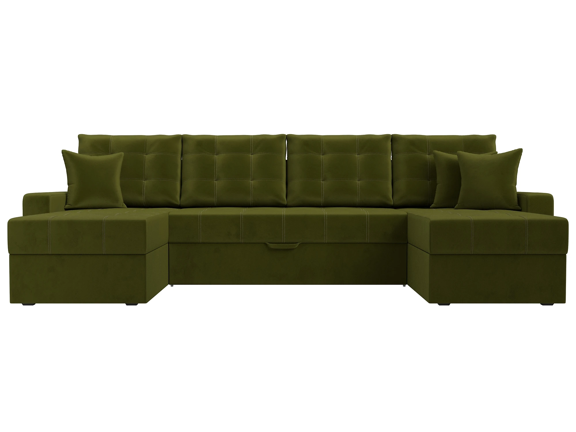 Зелёный модульный диван Ливерпуль-П Дизайн 2