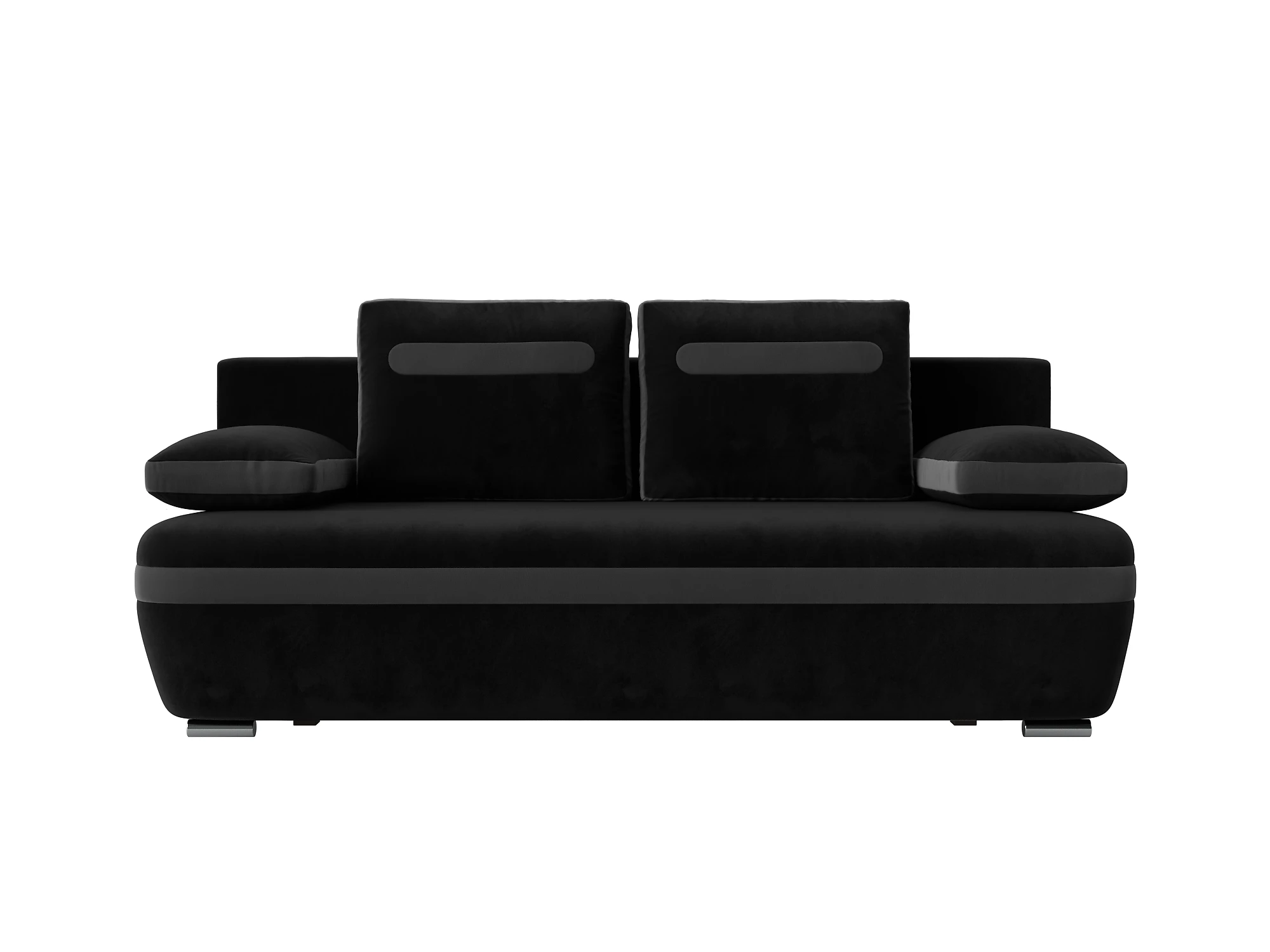 Прямой диван серого цвета Каир Плюш Дизайн 7
