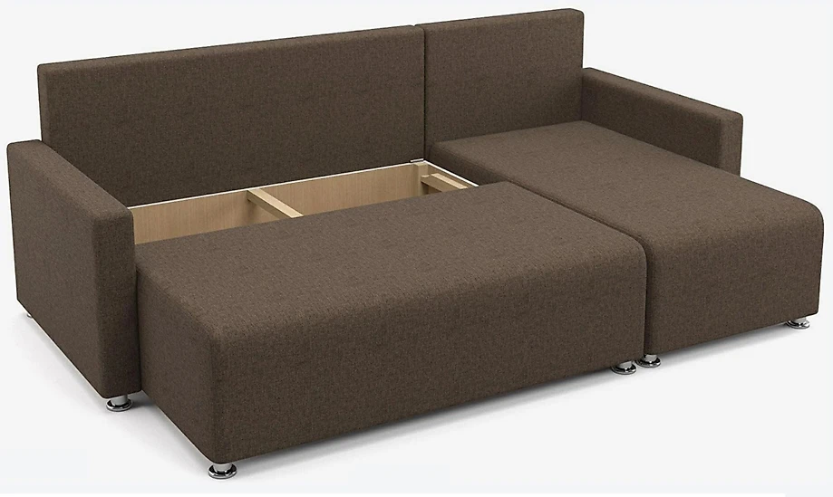 Серый угловой диван Каир с подлокотниками Дизайн-3