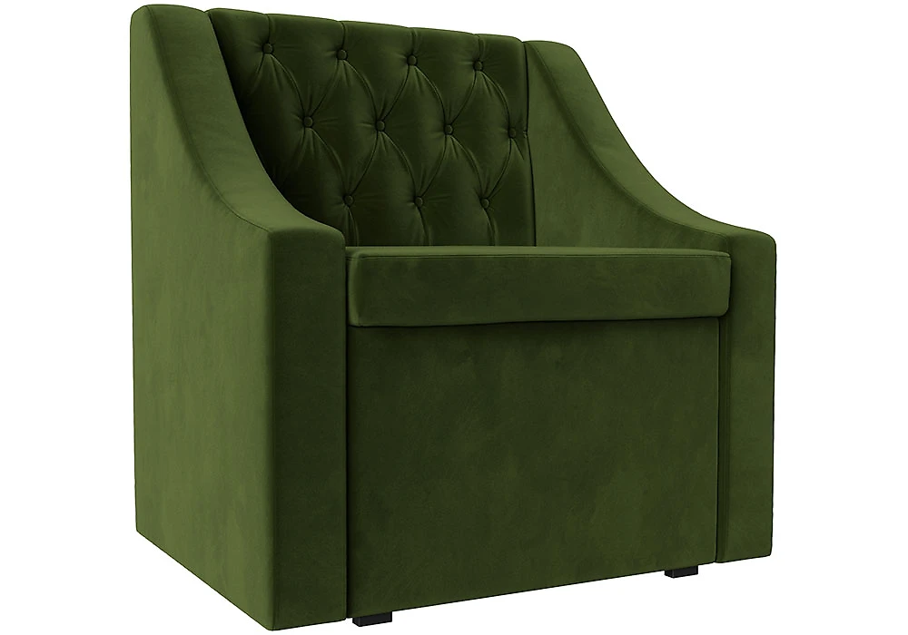 Зелёное кресло Мерлин Вельвет Грин