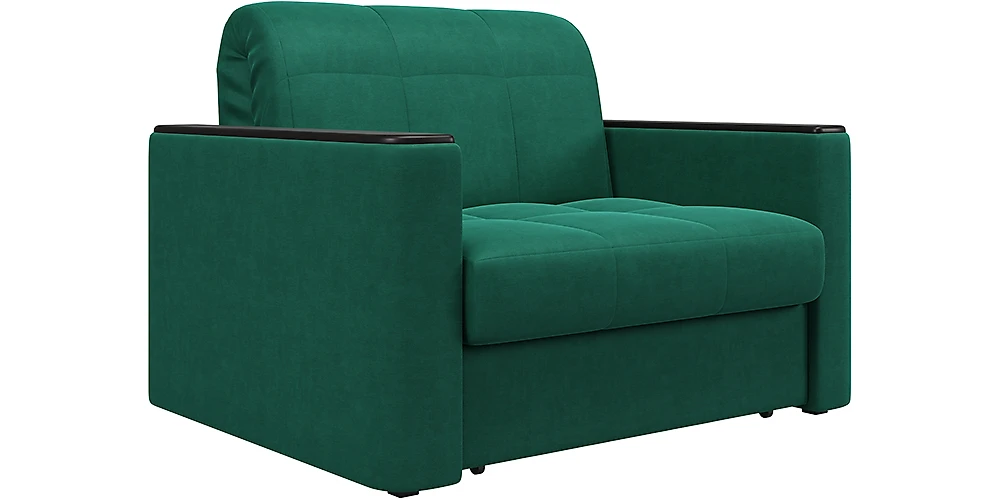 Зелёное кресло Неаполь Плюш Изумруд