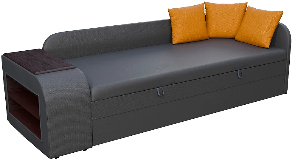 Прямой диван серого цвета Ава-5 Графит