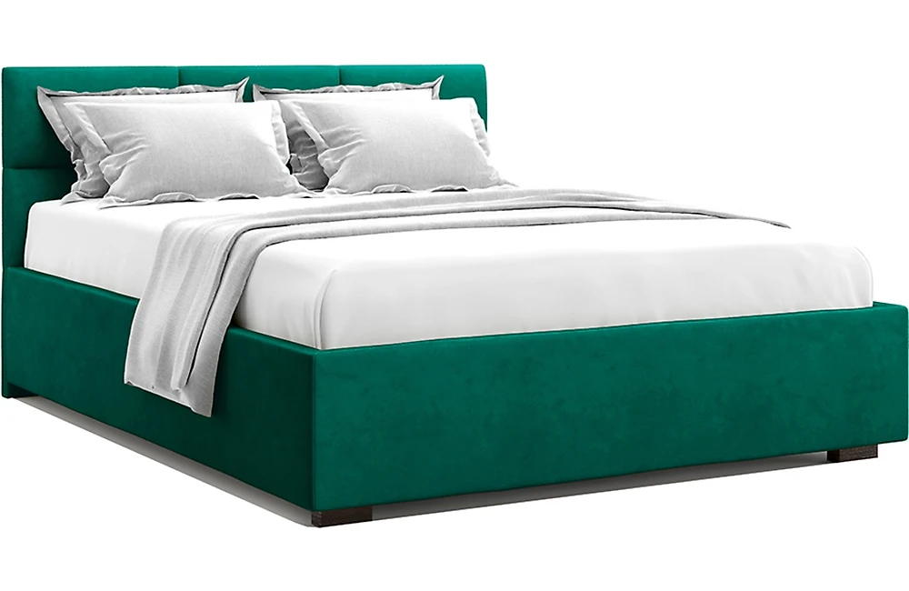Двуспальная кровать с матрасом в комплекте Болсена Изумруд 140х200 с матрасом