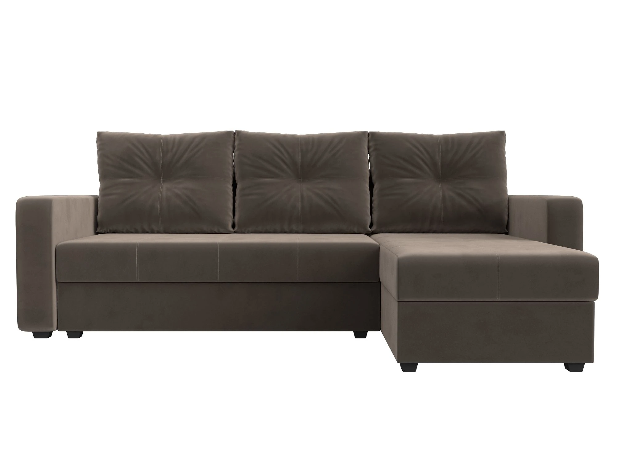 Угловой диван с ящиком для белья Ливерпуль Лайт Плюш Дизайн 5