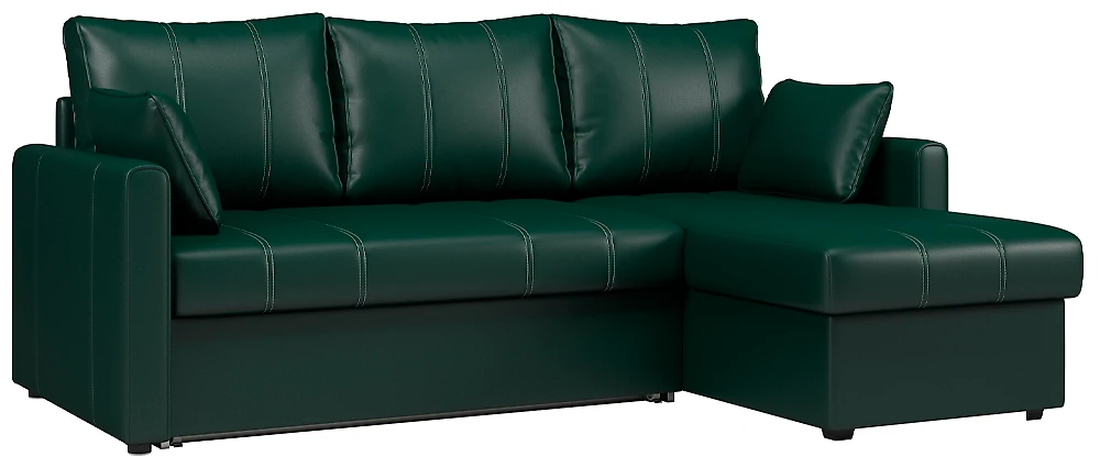 угловой диван с металлическим каркасом Риммини Дизайн 1 кожаный