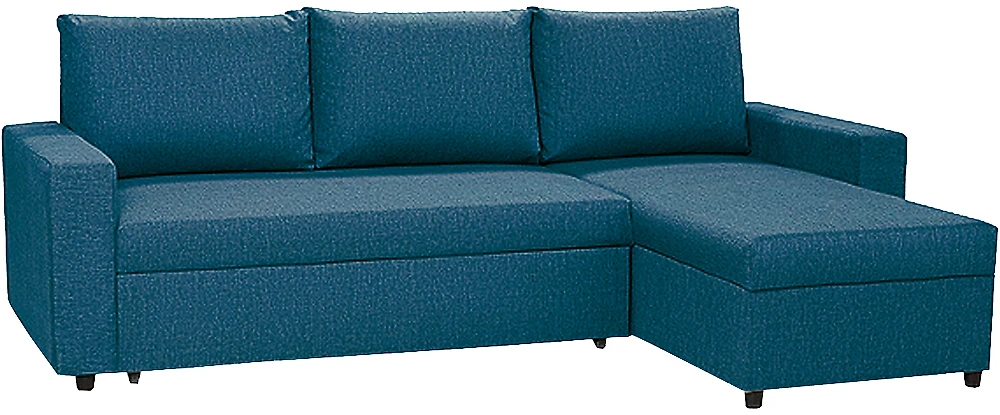 Синий угловой диван Орион (Торонто) Плюш Циан