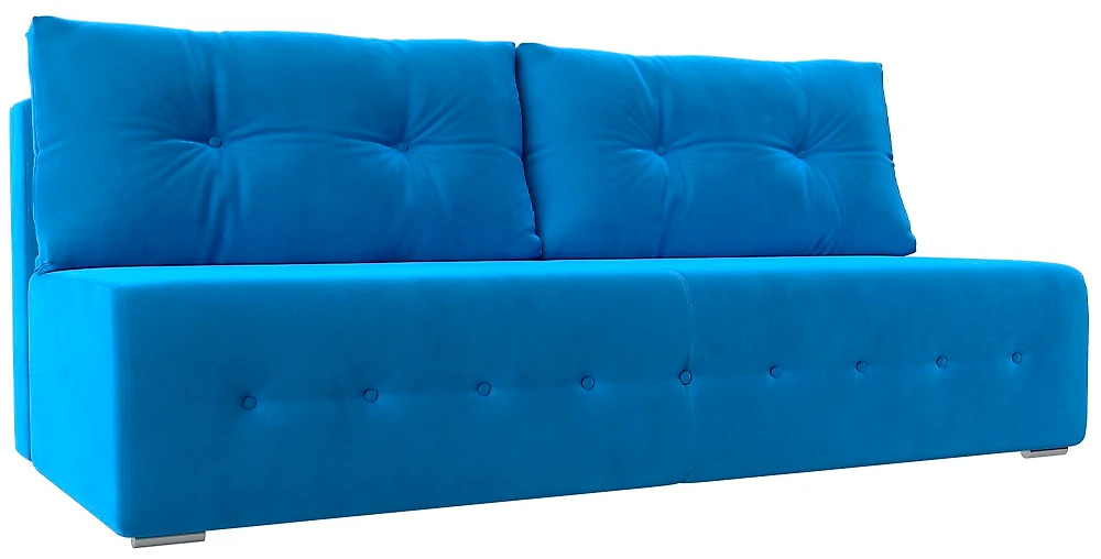 Синий прямой диван Лондон Плюш