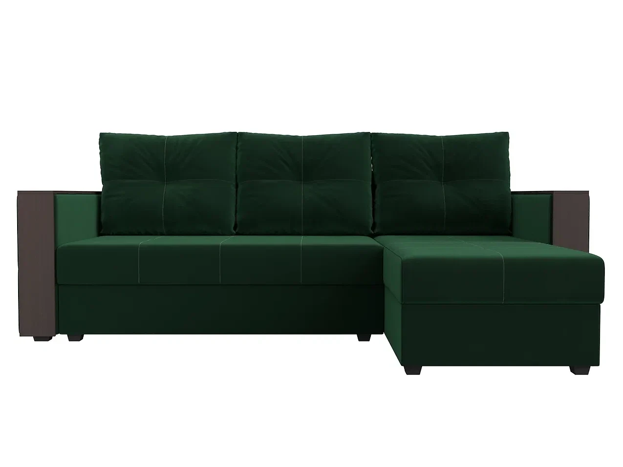 Односпальный угловой диван Валенсия Лайт Плюш Дизайн 4