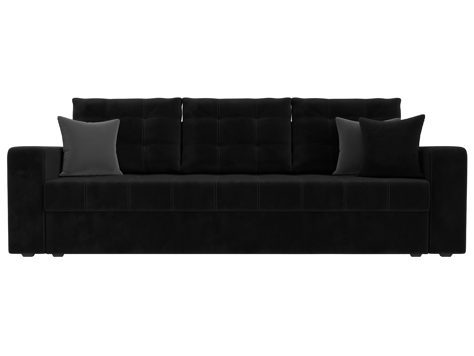 Черный диван еврокнижка Ливерпуль Плюш Дизайн 8