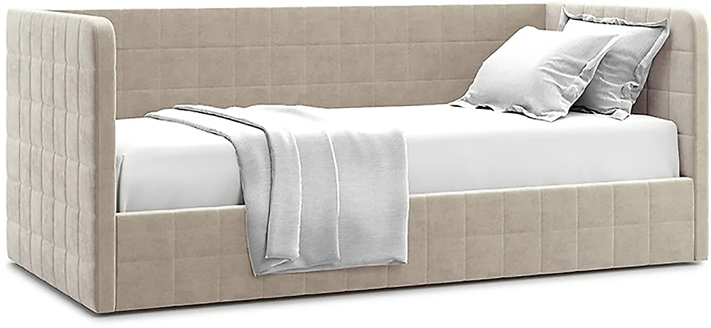 Кровать в современном стиле Брэнта Беж 90х200 с матрасом