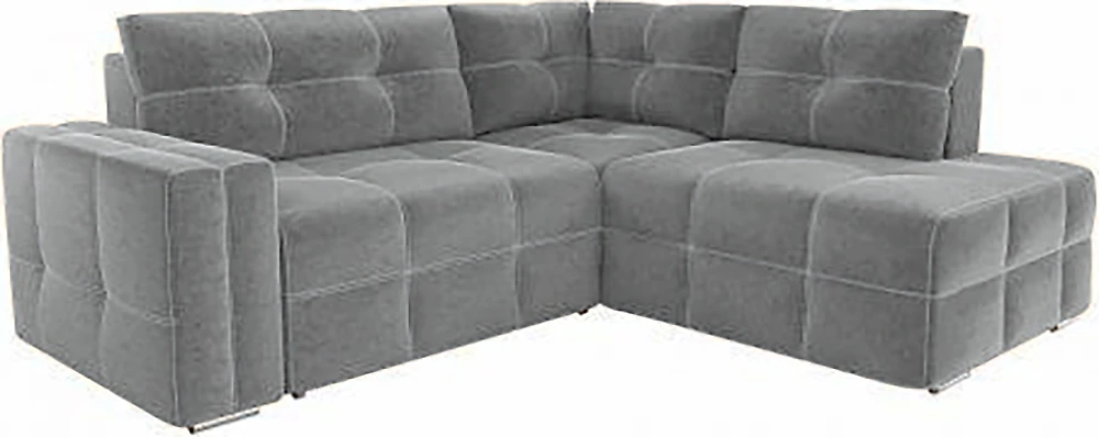 Угловой диван из велюра Леос Плюш Грей