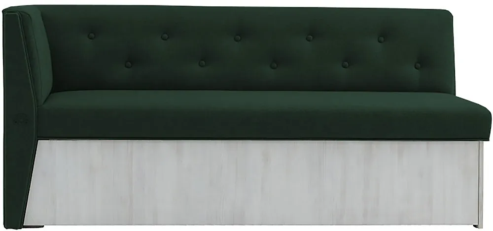 Кухонный узкий диван Верона с углом Зеленый