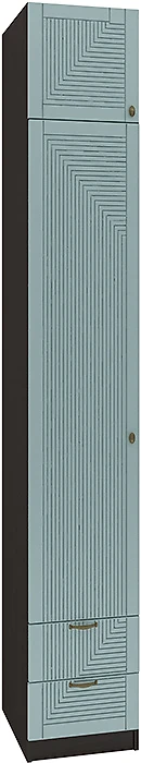 Синий распашной шкаф Фараон П-9 Дизайн-3