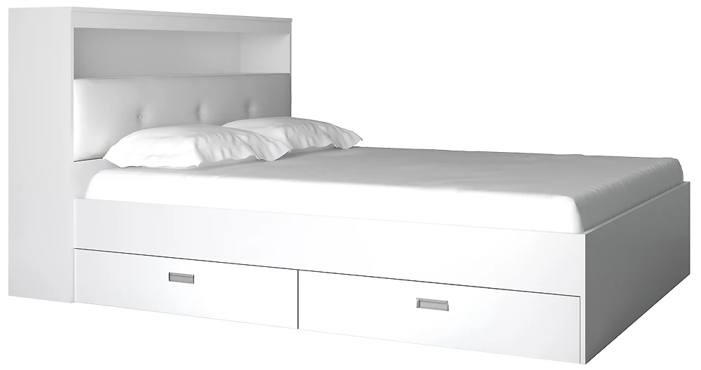 Кровать с высокой спинкой Виктория-3-160 Дизайн-2