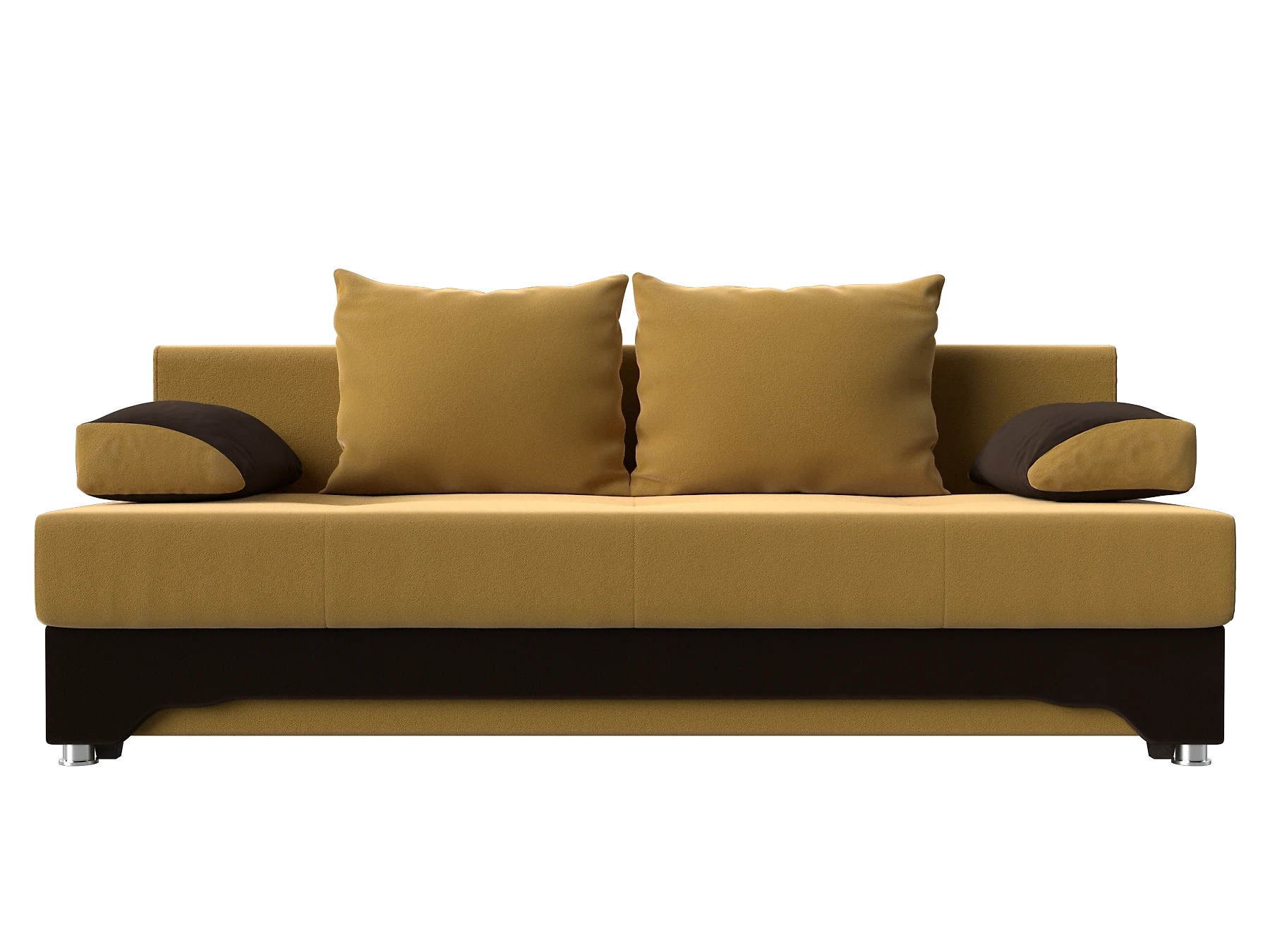 Жёлтый прямой диван Ник-2 Дизайн 19