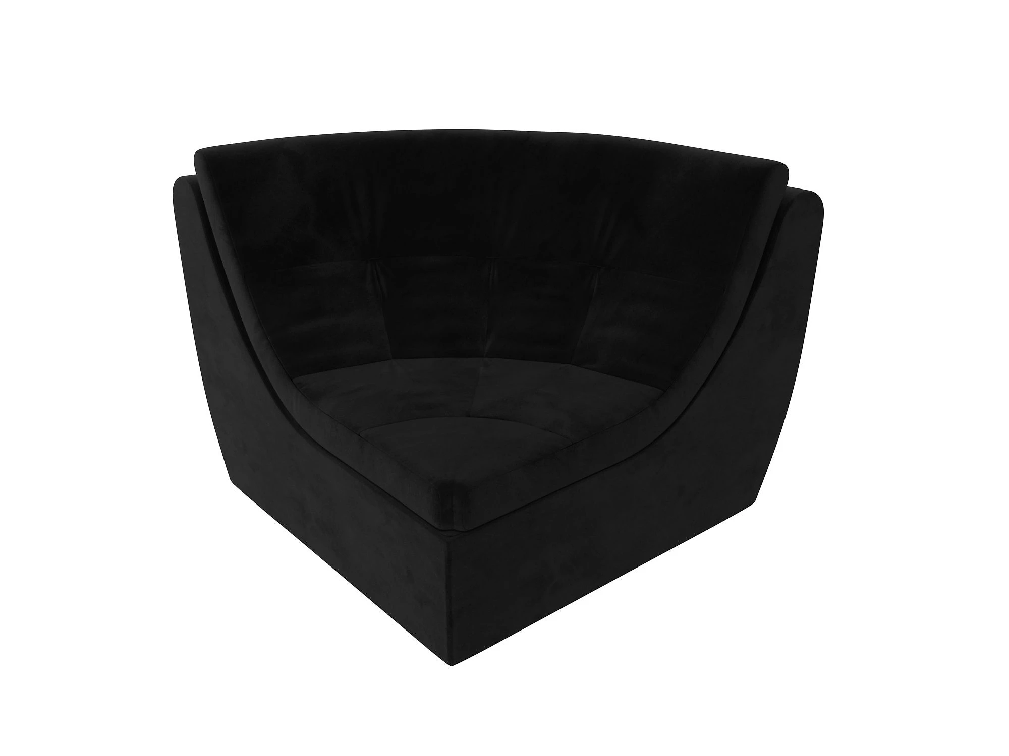 Чёрное кресло Холидей Плюш угловое Дизайн 7