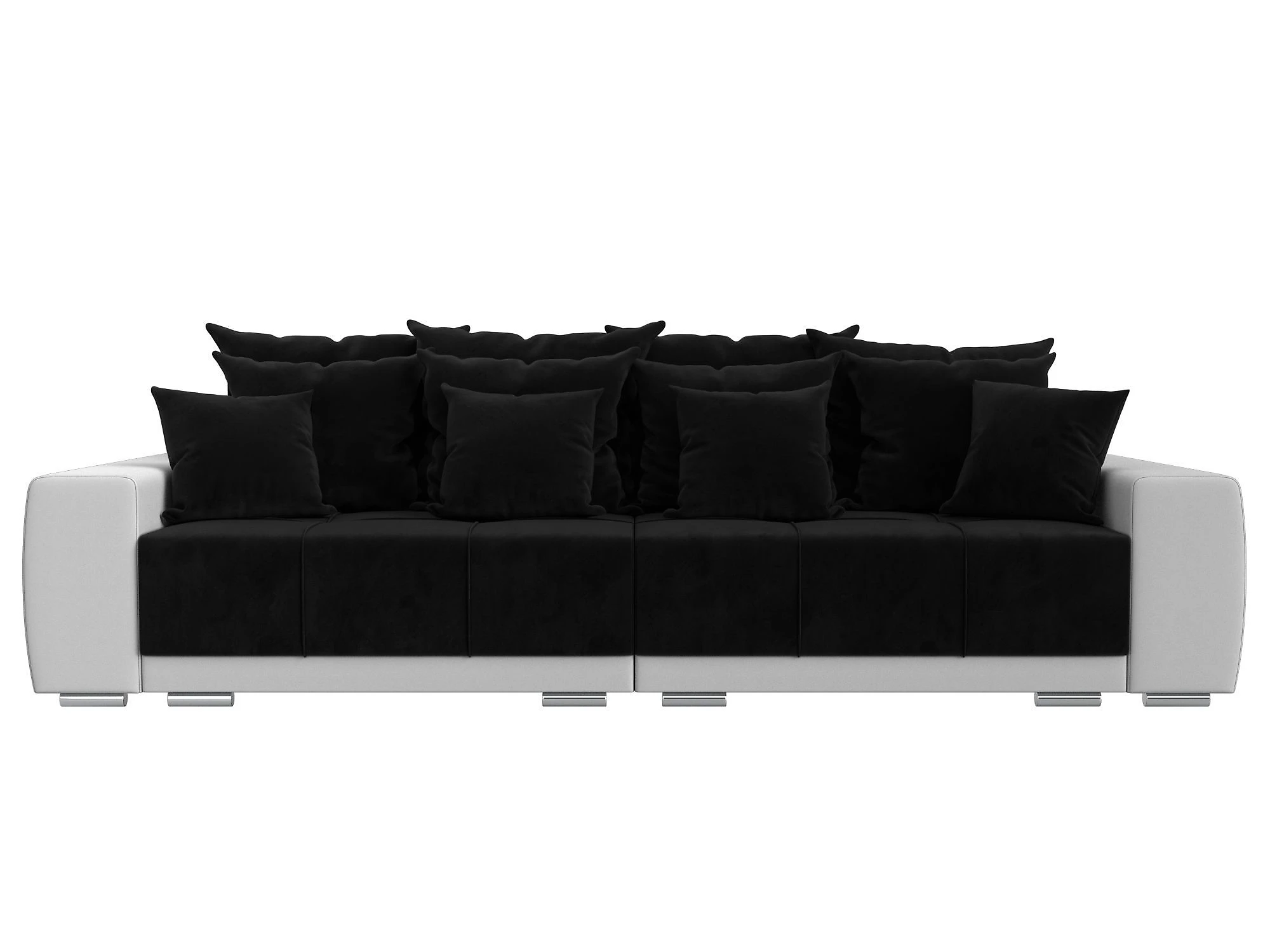 Прямой кожаный диван Лига-028 Плюш Дизайн 1
