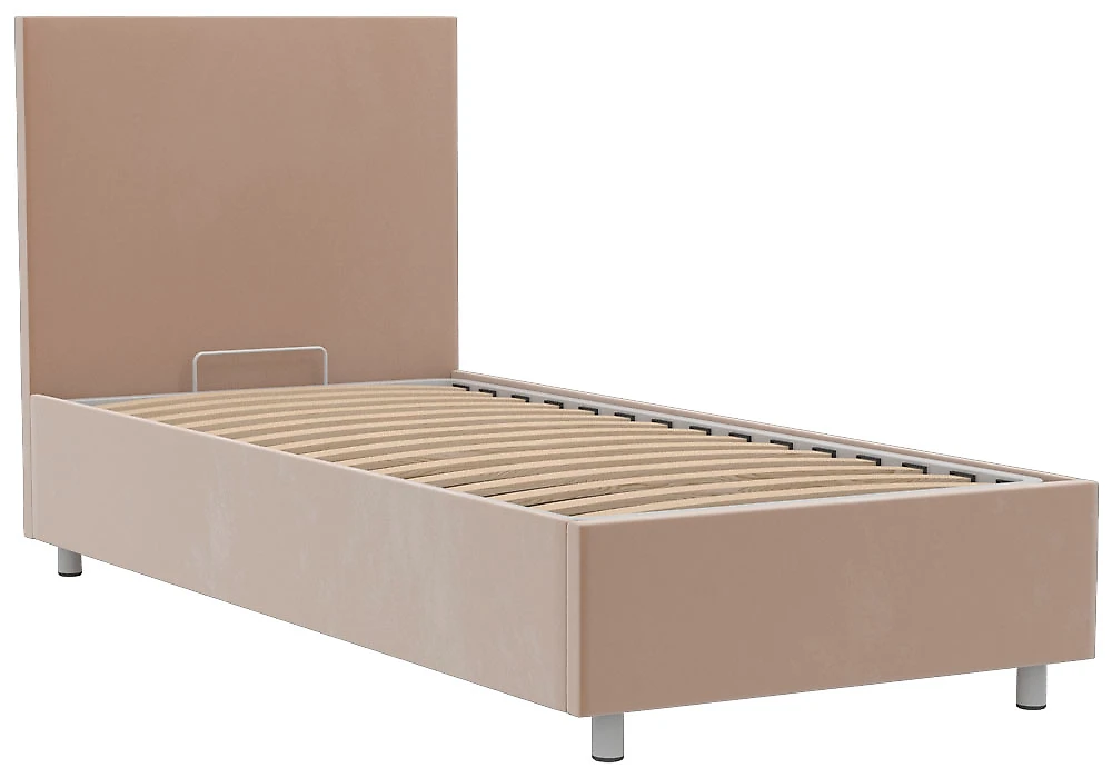 Кровать с подъемным механизмом и мягким изголовьем Белла 90х200 с бельевым ящиком Плюш Бейдж