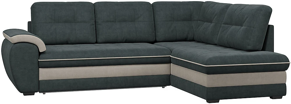 Угловой диван в классическом стиле Мигель Плюш Графит