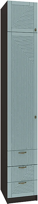 Синий распашной шкаф Фараон П-10 Дизайн-3