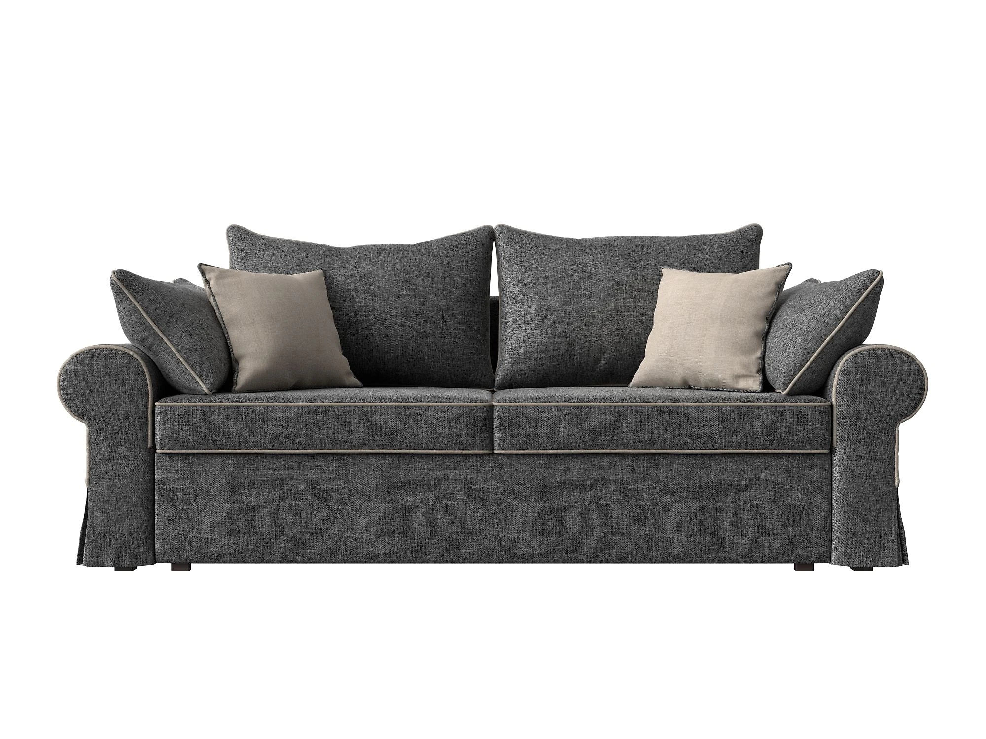 Прямой диван серого цвета Элис Кантри Дизайн 3