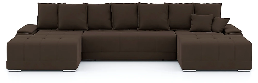 Угловой диван с канапе Nordviks П П-образный Плюш Дизайн-1