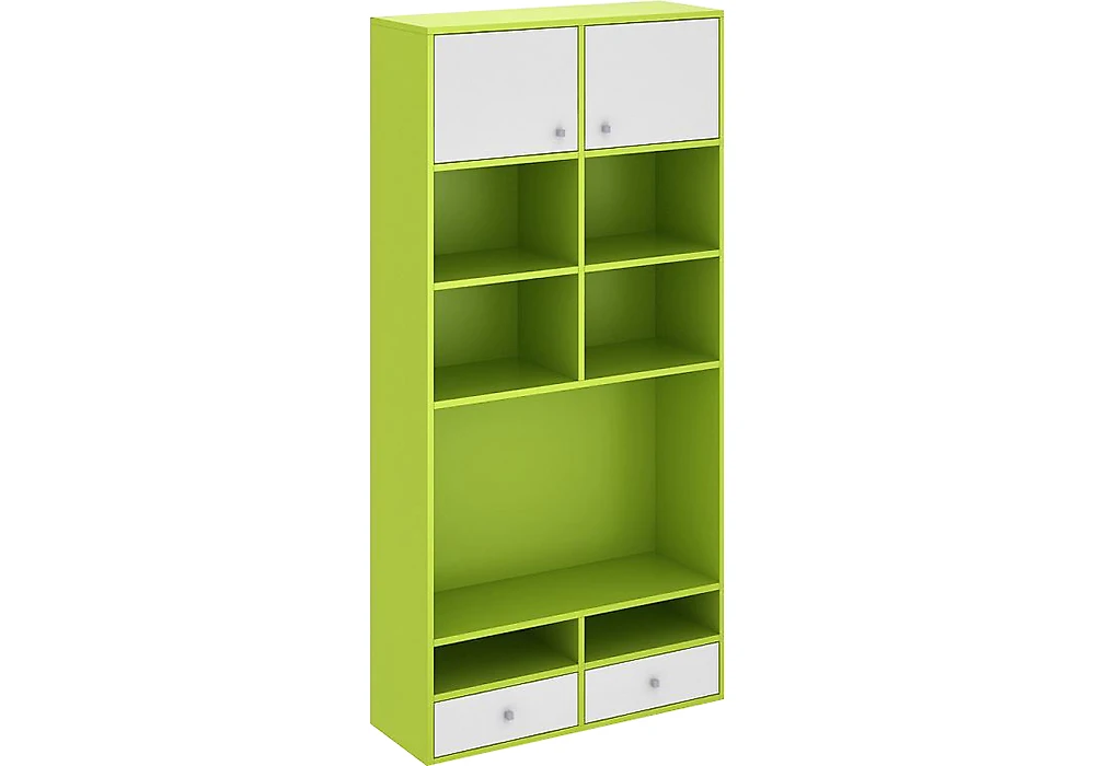 Зеленый шкаф распашной Буратино-4