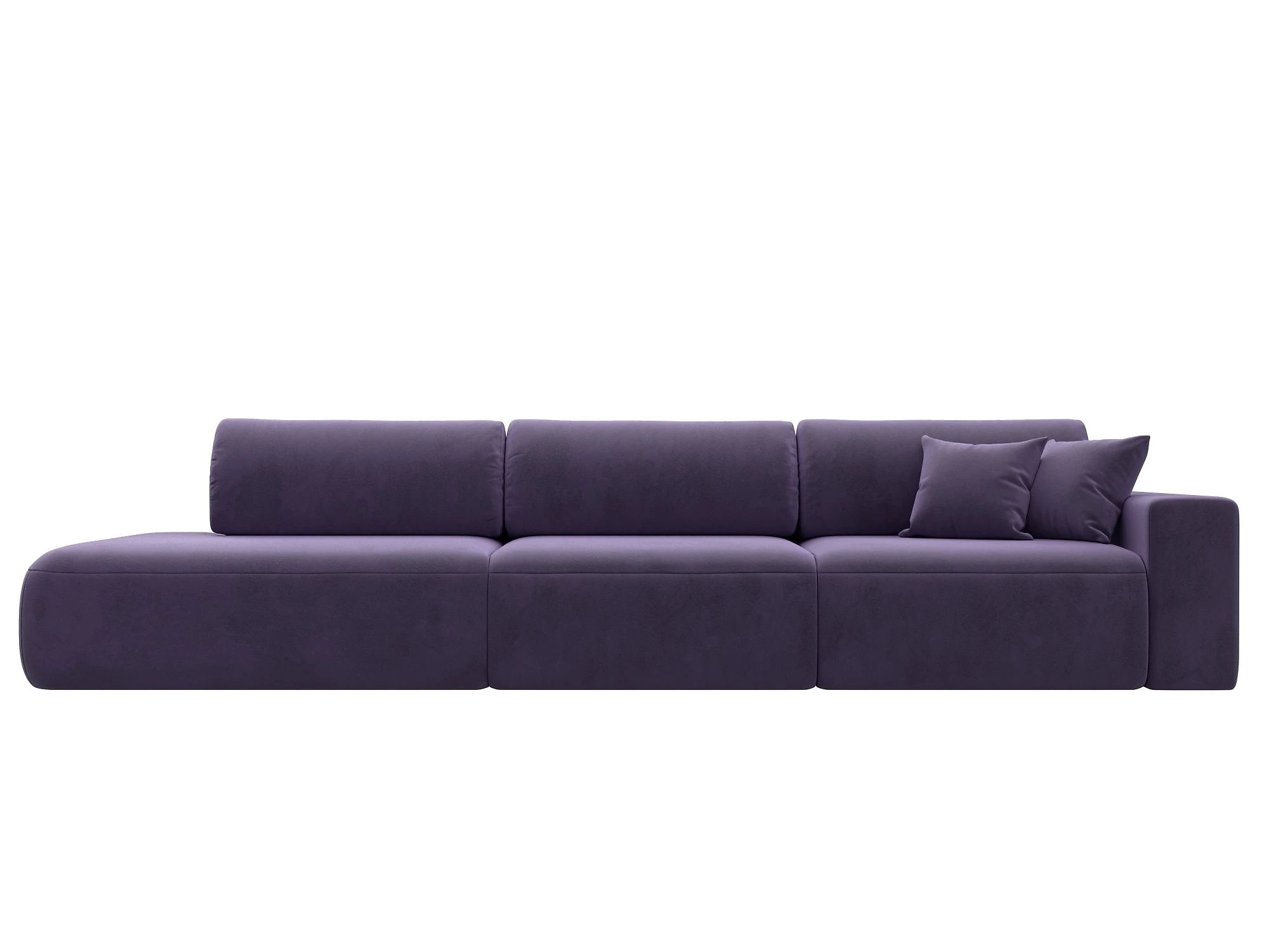 Фиолетовый диван Лига-036 Модерн Лонг Плюш Дизайн 7