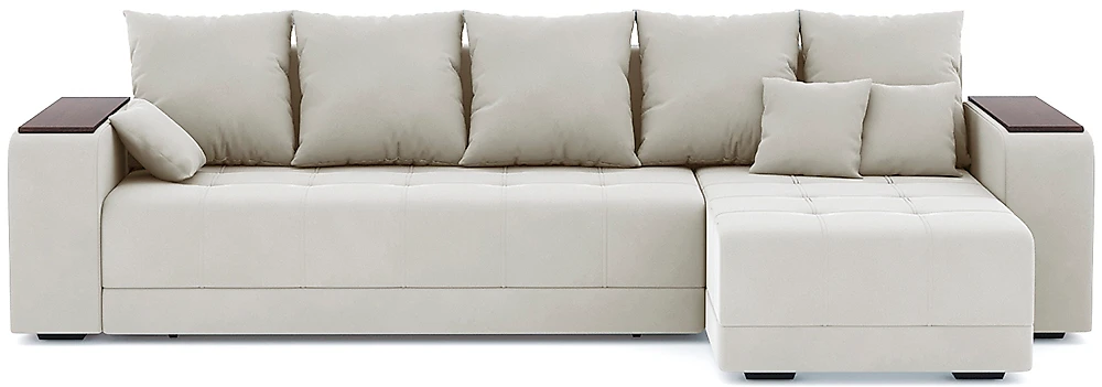 Угловой диван с большим спальным местом Дубай Плюш Дизайн-7