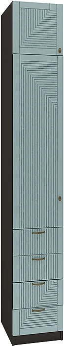 Синий распашной шкаф Фараон П-11 Дизайн-3