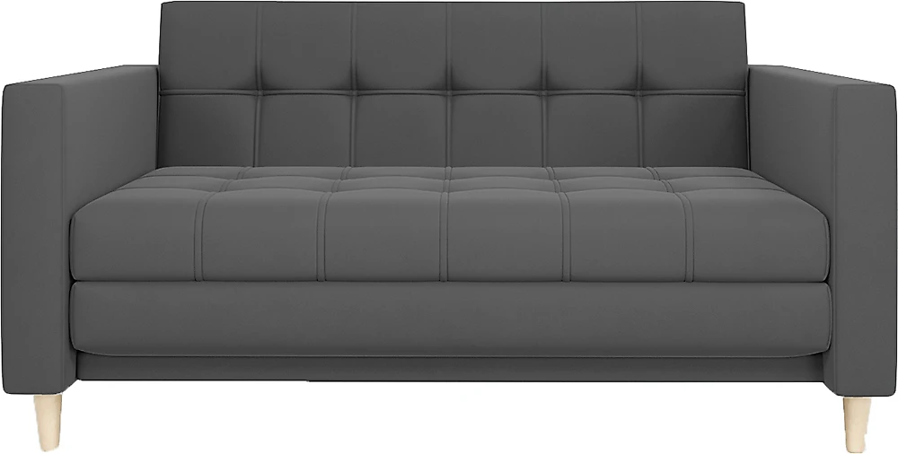 Прямой диван серого цвета Квадро Плюш Дизайн-4