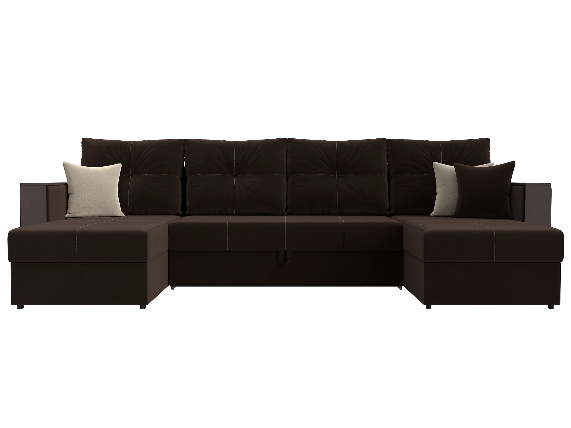 Коричневый диван Валенсия-П Дизайн 3