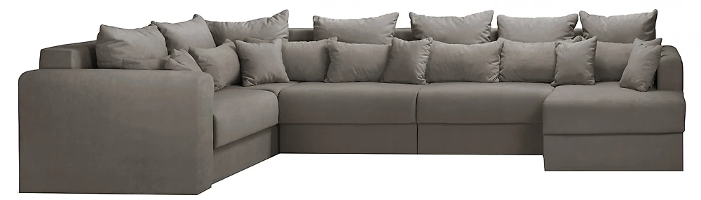 Угловой диван с левым углом Манхеттен П-образный Беж