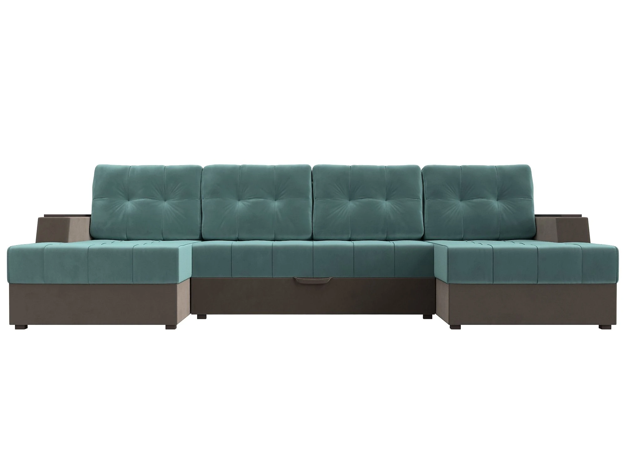  угловой диван с оттоманкой Эмир-П Плюш Дизайн 10