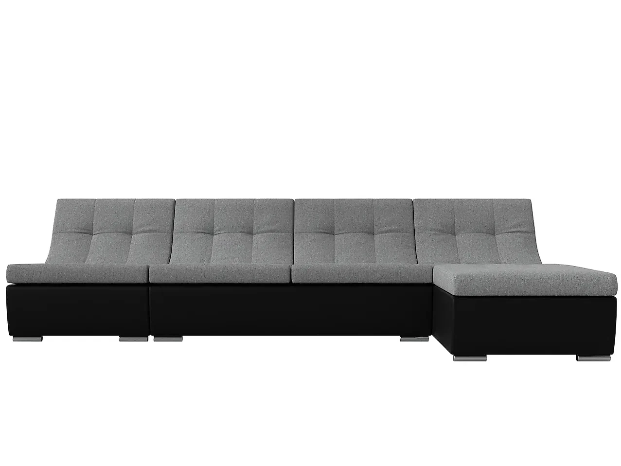 Чёрный угловой диван Монреаль Кантри Дизайн 3
