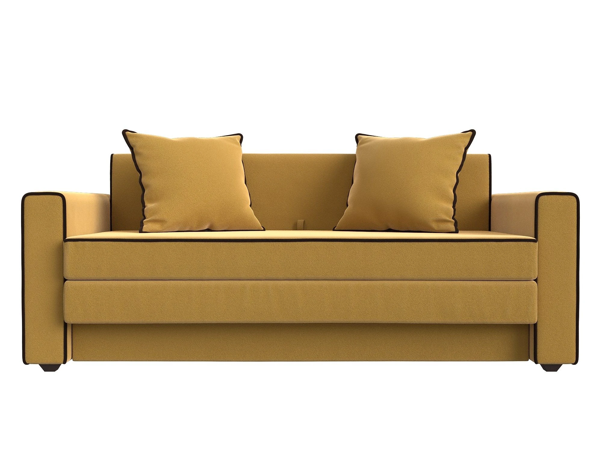 Жёлтый прямой диван Лига-012 Дизайн 12