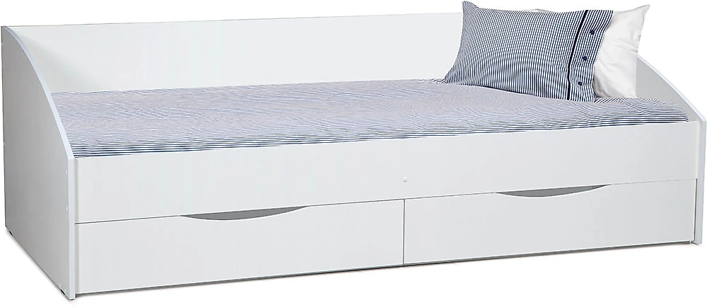 Кровать со спинкой Фея-3 симметричная Белый