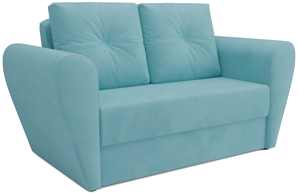 Выкатной диван с ящиком для белья Квартет Голубой
