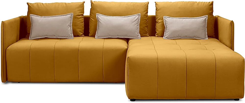 Угловой диван с независимым пружинным блоком Чилетти Лайт Браун