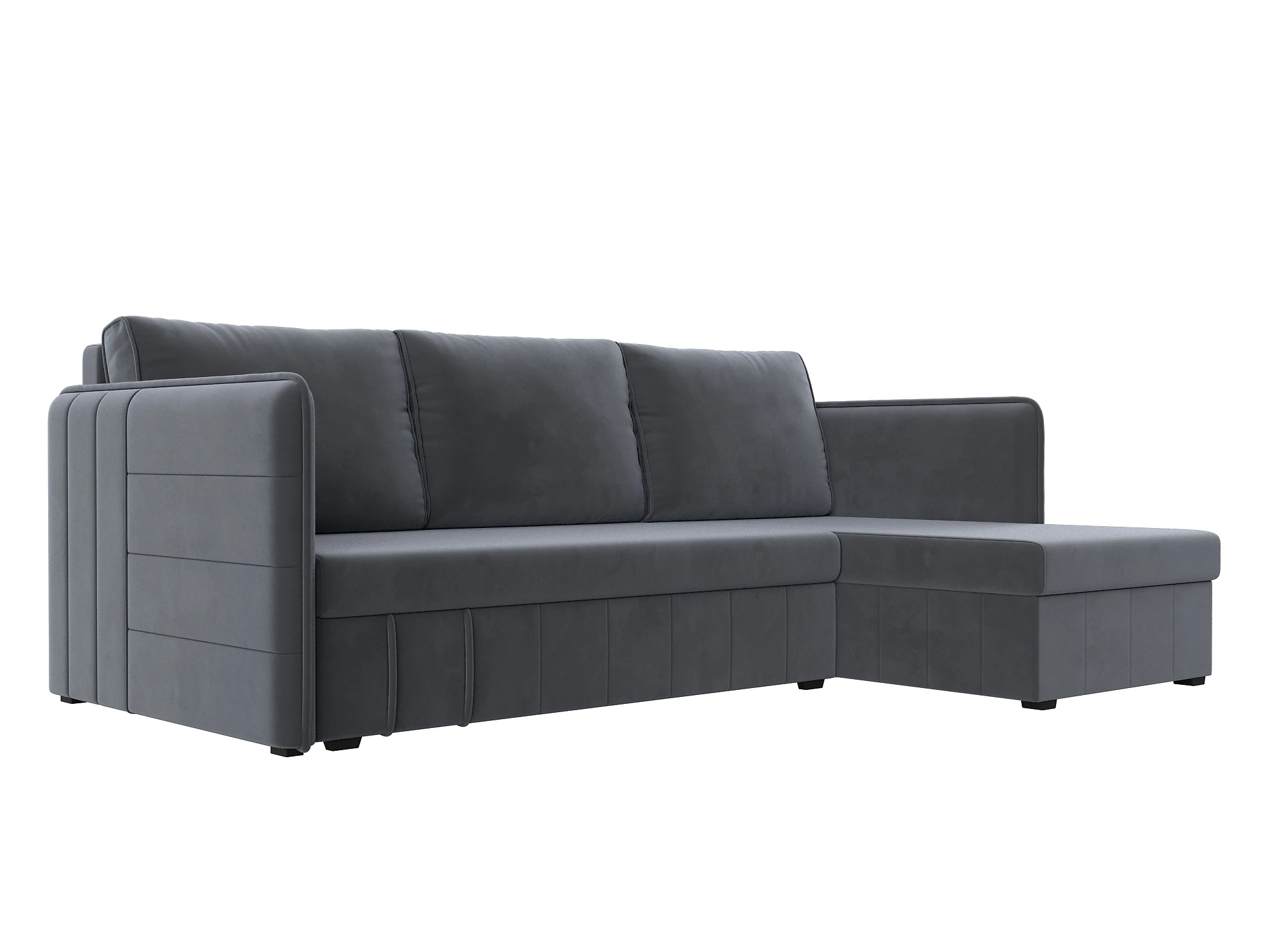 Угловой диван с ящиком для белья Слим Плюш Дизайн 5