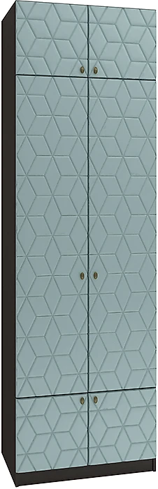 Синий распашной шкаф Сканди Д-15 Дизайн-3