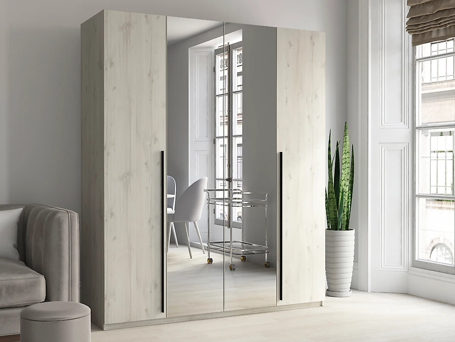 Шкаф Лорена-4.2 М с зеркалами Дизайн 10