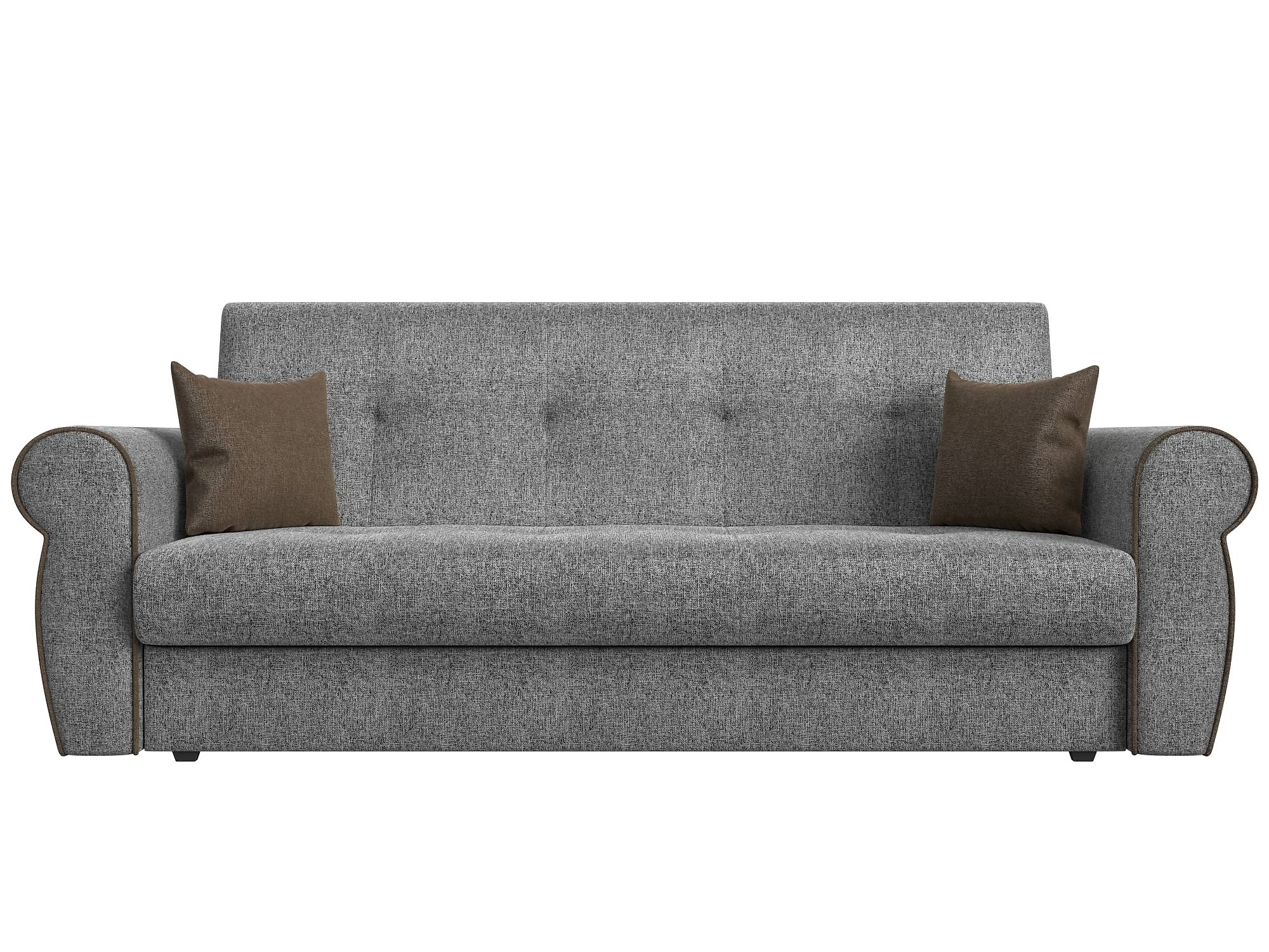 Прямой диван серого цвета Лига-019 Кантри Дизайн 9 книжка